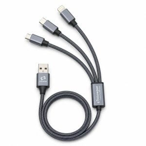 Cabo Com 3 Pontas Para Power Bank