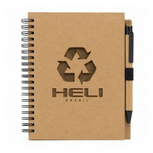 Caderno Kraft Reciclagem Brinde