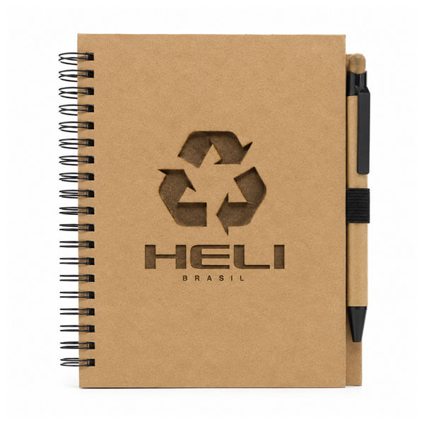Caderno Kraft Reciclagem Brinde